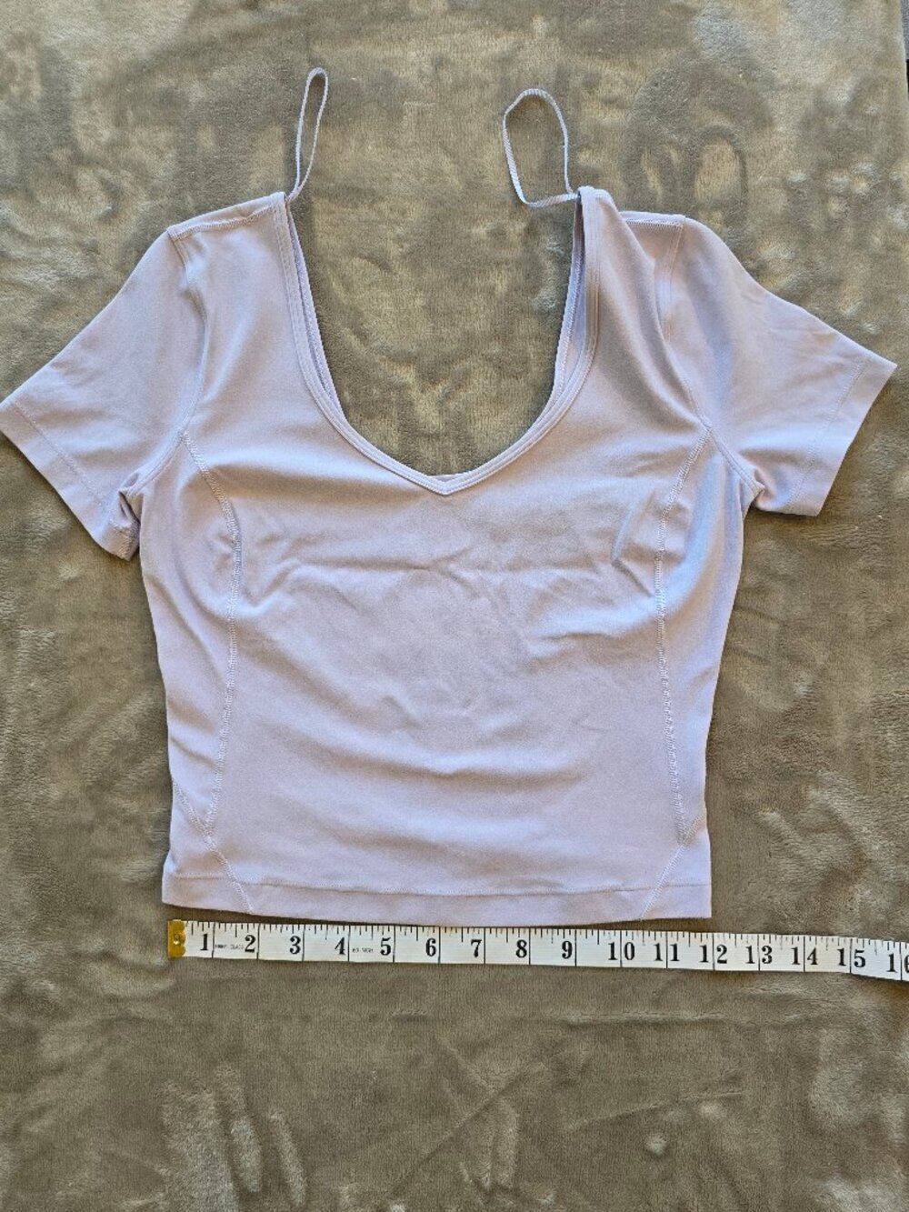 Lululemon Align T-shirt, athletic crop in soft purple Nulu fabric size 4